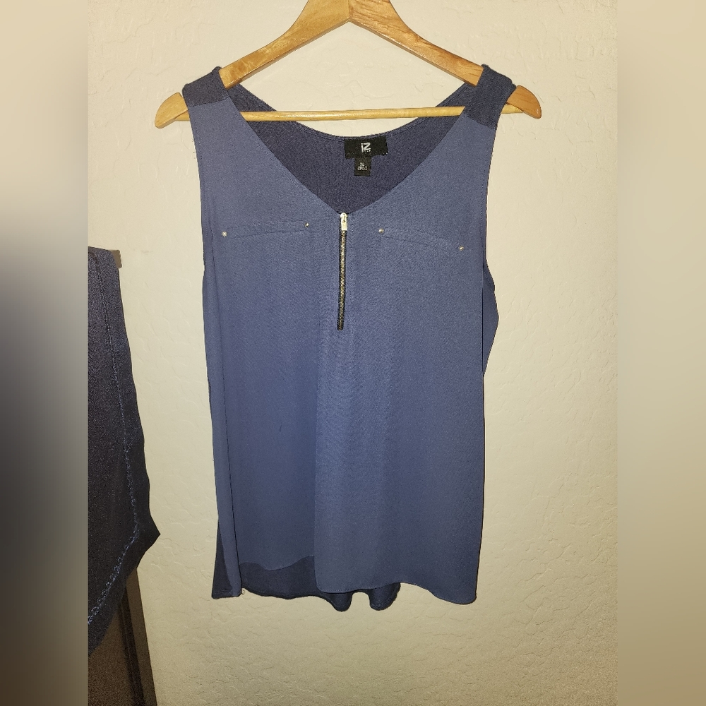 Blue IZ Byer Sleeveless Blouse